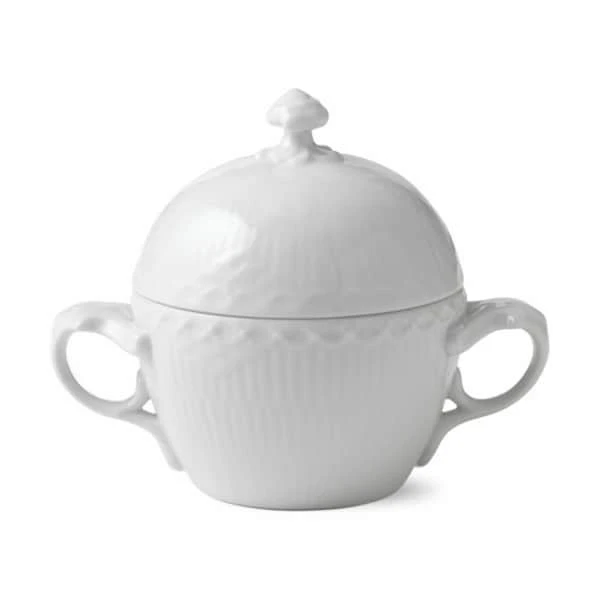 Royal Copenhagen Hvid Halvblonde Sukkerskål 3 Royal Copenhagen Hvid Halvblonde Sukkerskål