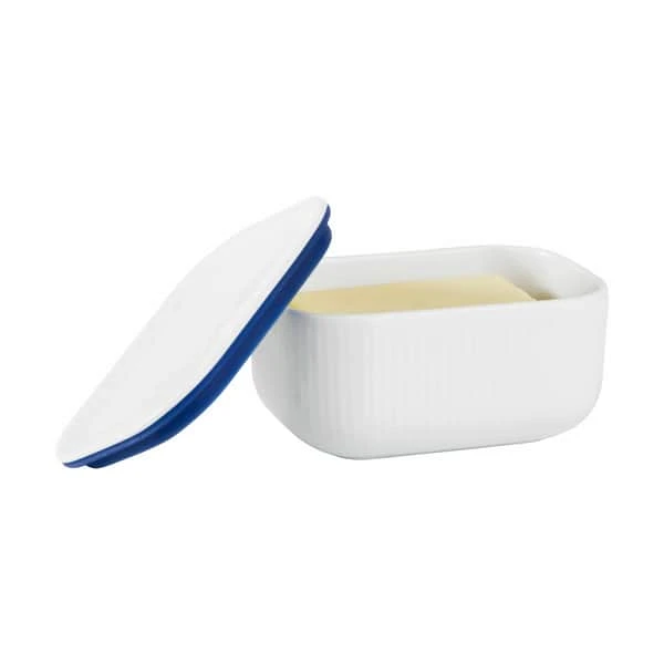 Royal Copenhagen Hvid Riflet Smørboks 5 Royal Copenhagen Hvid Riflet Smørboks - Billede 4