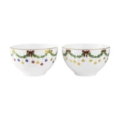 Royal Copenhagen Stjerne Riflet Jul Skål - 2 Stk.