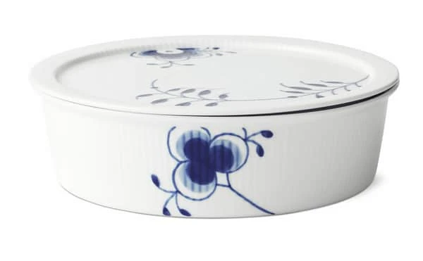 Royal Copenhagen Blå Mega Riflet Skål M. Låg 3 Royal Copenhagen Blå Mega Riflet Skål M. Låg