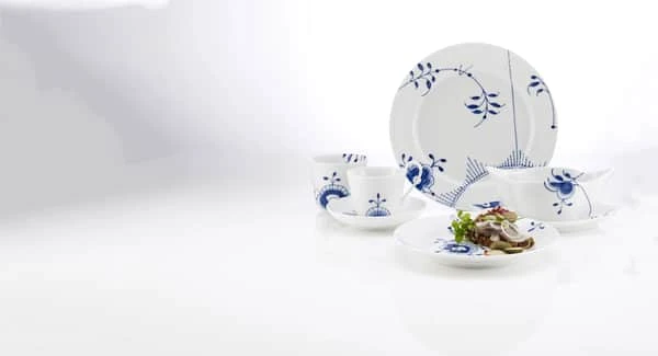 Royal Copenhagen Blå Mega Riflet Middagstallerken #2 4 Royal Copenhagen Blå Mega Riflet Middagstallerken #2 - Billede 2