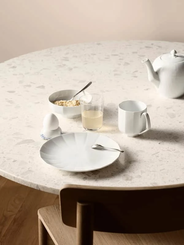 Royal Copenhagen Hvid Facet Tallerken 4 Royal Copenhagen Hvid Facet Tallerken - Billede 2