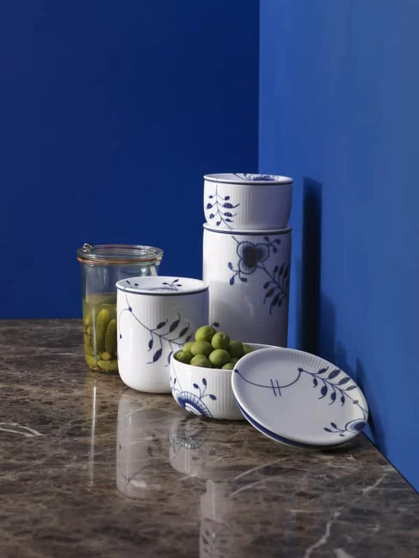 Royal Copenhagen Blå Mega Riflet Opbevaringskrukke M. Låg 5 Royal Copenhagen Blå Mega Riflet Opbevaringskrukke M. Låg - Billede 3