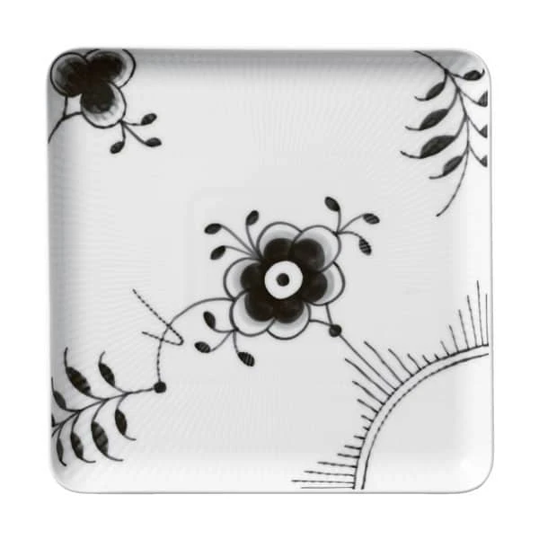 Royal Copenhagen Sort Mega Riflet Firkantet Tallerken 3 Royal Copenhagen Sort Mega Riflet Firkantet Tallerken