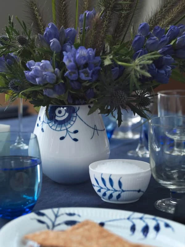 Royal Copenhagen Blå Mega Riflet Vase 7 Royal Copenhagen Blå Mega Riflet Vase - Billede 5