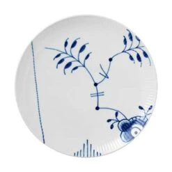 Royal Copenhagen Blå Mega Riflet Coupe Tallerken