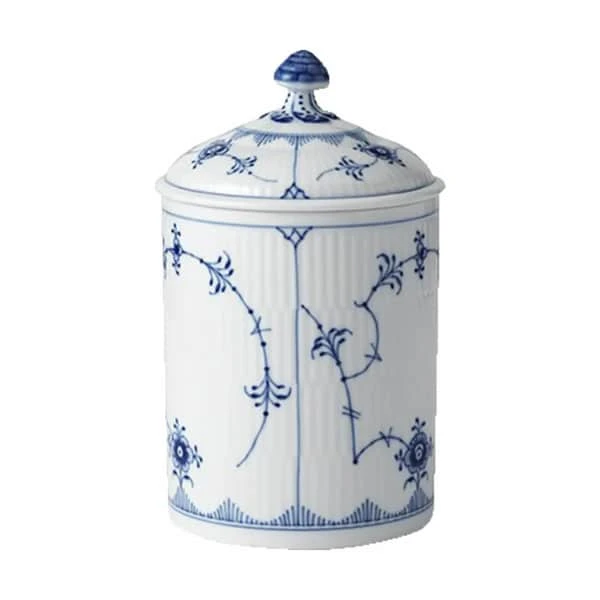 Royal Copenhagen Musselmalet Riflet Krukke M. Låg 2 Royal Copenhagen Musselmalet Riflet Krukke M. Låg