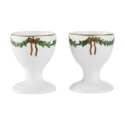 Royal Copenhagen 17 Royal Copenhagen Stjerne Riflet Jul Æggebæger - 2 Stk.