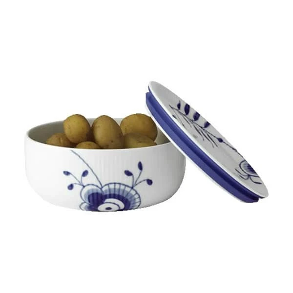 Royal Copenhagen Blå Mega Riflet Opbevaringskrukke M. Låg 6 Royal Copenhagen Blå Mega Riflet Opbevaringskrukke M. Låg - Billede 4