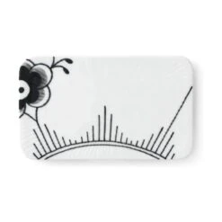 Royal Copenhagen Sort Mega Riflet Serveringsbræt