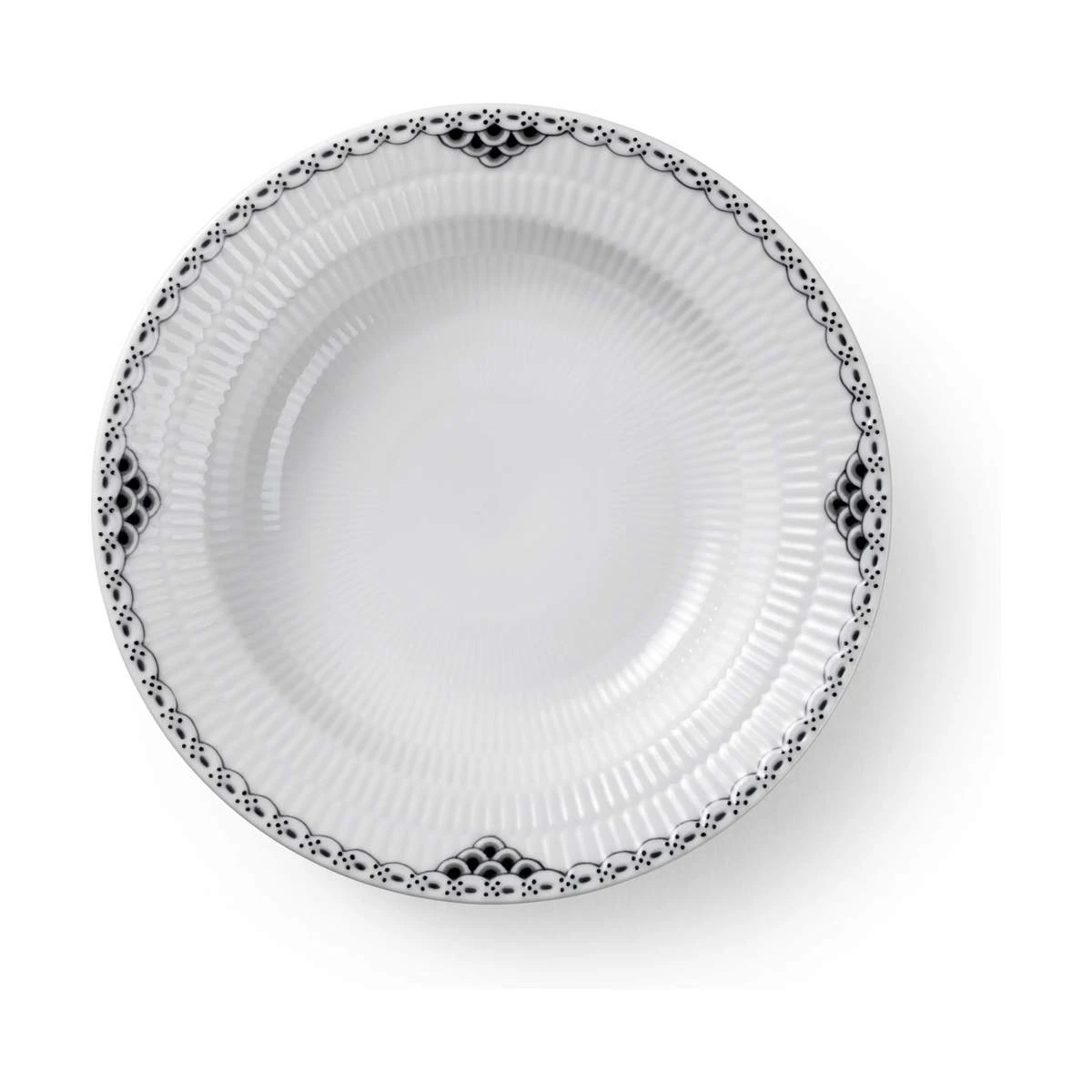 Royal Copenhagen Sort Riflet Blonde Dyb Tallerken 3 Royal Copenhagen Sort Riflet Blonde Dyb Tallerken